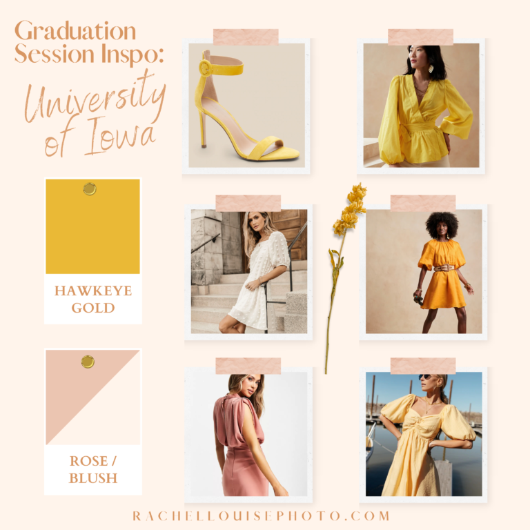 Photography Outfit Inspiration | University of Iowa Graduation: Hawkeye Gold & A Champagne Toast