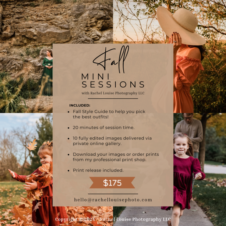 Iowa City Fall Mini Sessions 2024, Photographer, Rachel Louise Photography